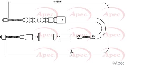 Apec CAB1470 Cable Pull, parking brake - 1