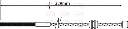 Apec CAB1471 Cable Pull, parking brake - 1