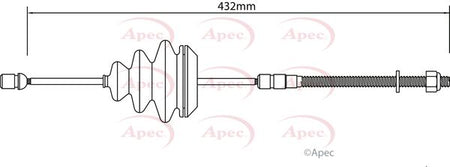 Apec CAB1474 Cable Pull, parking brake - 1