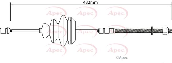 Apec CAB1474 Cable Pull, parking brake - 1