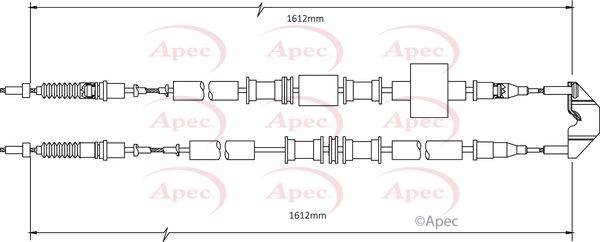 Apec CAB1476 Cable Pull, parking brake - 1