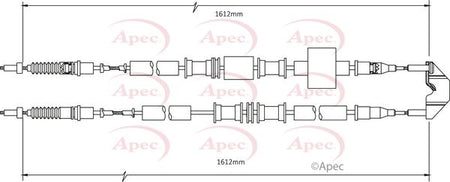 Apec CAB1476 Cable Pull, parking brake - 1