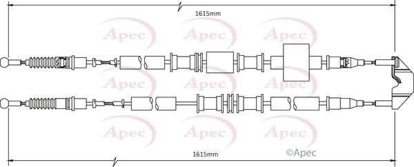 Apec CAB1477 Cable Pull, parking brake - 1