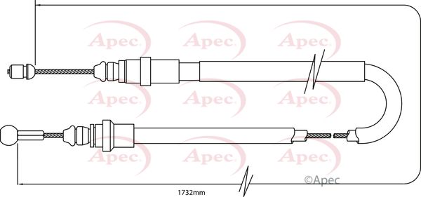 Apec CAB1478 Cable Pull, parking brake - 1