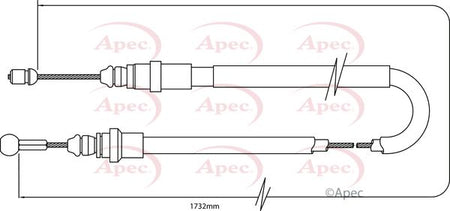 Apec CAB1478 Cable Pull, parking brake - 1