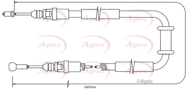 Apec CAB1480 Cable Pull, parking brake - 1
