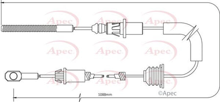 Apec CAB1481 Cable Pull, parking brake - 1