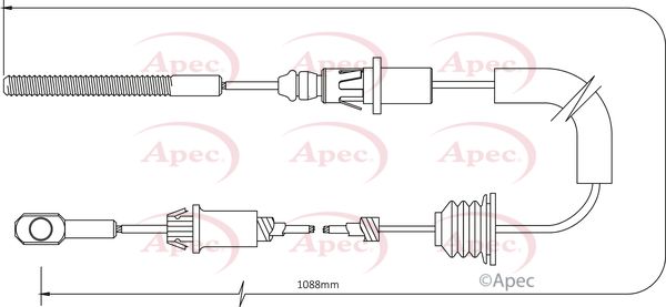 Apec CAB1481 Cable Pull, parking brake - 1