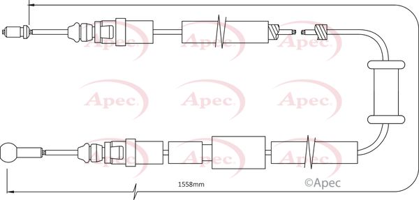 Apec CAB1482 Cable Pull, parking brake - 1