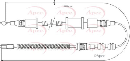 Apec CAB1484 Cable Pull, parking brake - 1