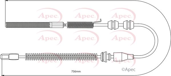 Apec CAB1486 Cable Pull, parking brake - 1