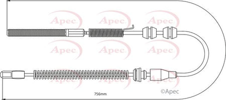 Apec CAB1486 Cable Pull, parking brake - 1