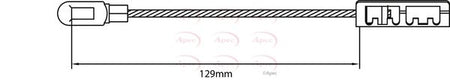 Apec CAB1487 Cable Pull, parking brake - 1