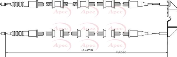Apec CAB1488 Cable Pull, parking brake - 1