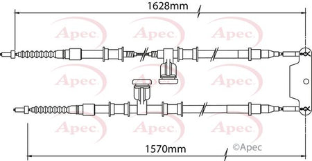 Apec CAB1490 Cable Pull, parking brake - 1