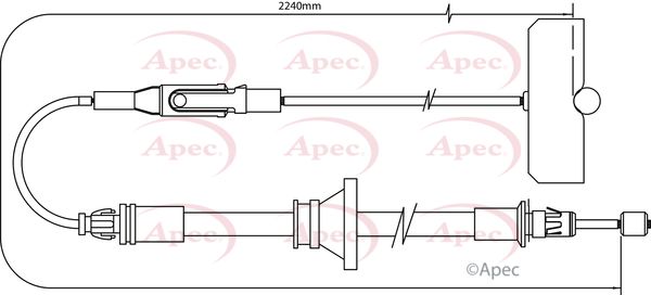 Apec CAB1491 Cable Pull, parking brake - 1