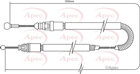 Apec CAB1492 Cable Pull, parking brake - 1