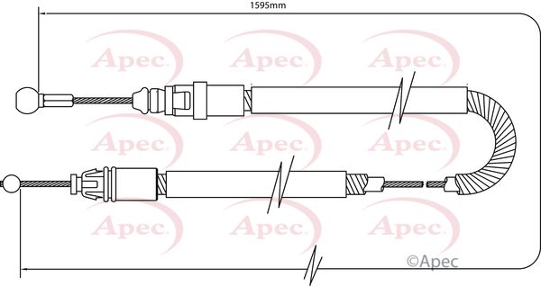 Apec CAB1492 Cable Pull, parking brake - 1