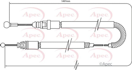 Apec CAB1493 Cable Pull, parking brake - 1