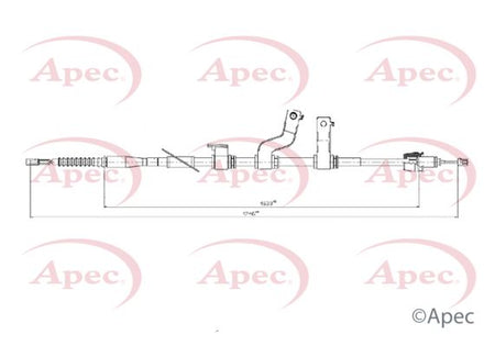 Apec CAB1494 Cable Pull, parking brake - 1