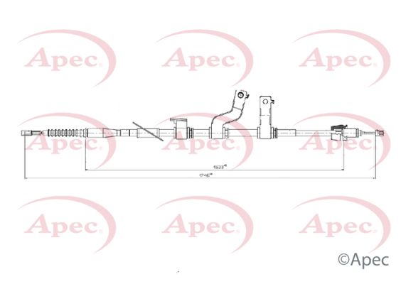 Apec CAB1494 Cable Pull, parking brake - 1