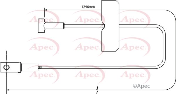 Apec CAB1495 Cable Pull, parking brake - 1