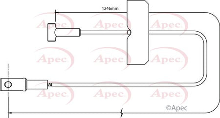 Apec CAB1495 Cable Pull, parking brake - 1