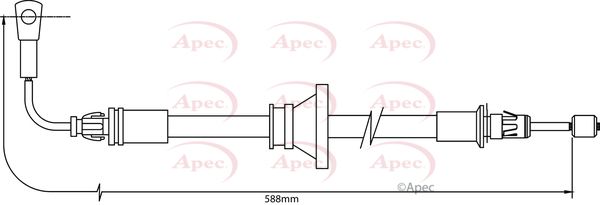 Apec CAB1496 Cable Pull, parking brake - 1