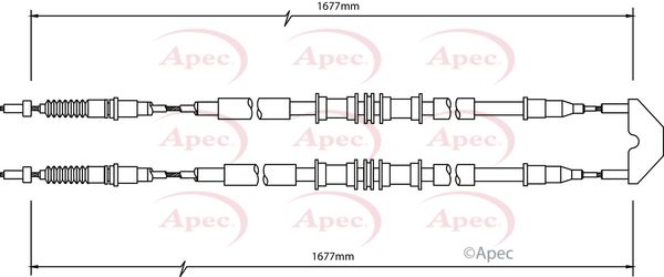 Apec CAB1497 Cable Pull, parking brake - 1
