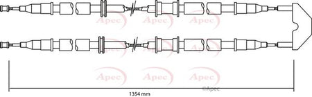 Apec CAB1498 Cable Pull, parking brake - 1