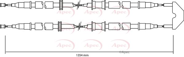 Apec CAB1498 Cable Pull, parking brake - 1