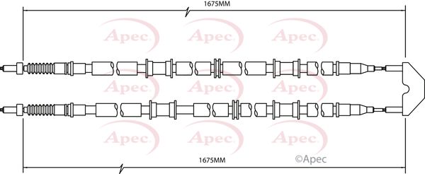 Apec CAB1499 Cable Pull, parking brake - 1