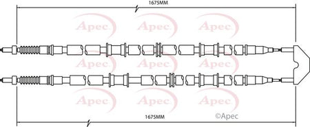 Apec CAB1499 Cable Pull, parking brake - 1