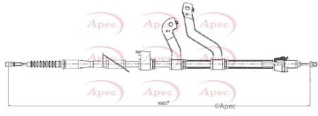 Apec CAB1503 Cable Pull, parking brake - 1