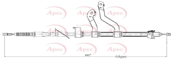 Apec CAB1503 Cable Pull, parking brake - 1