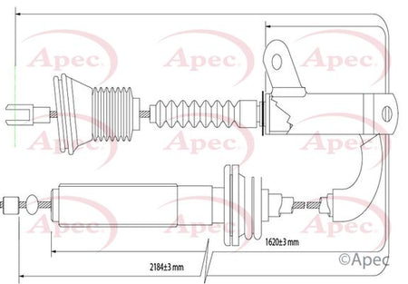 Apec CAB1504 Cable Pull, parking brake - 1