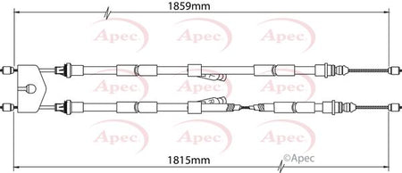Apec CAB1507 Cable Pull, parking brake - 1