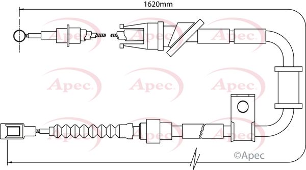 Apec CAB1509 Cable Pull, parking brake - 1