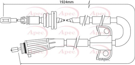Apec CAB1510 Cable Pull, parking brake - 1