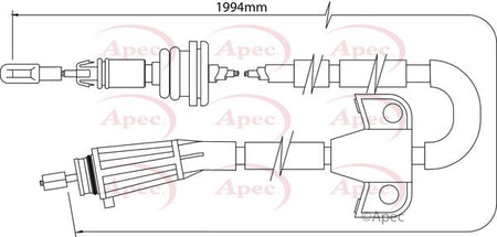 Apec CAB1511 Cable Pull, parking brake - 1