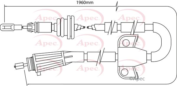 Apec CAB1512 Cable Pull, parking brake - 1