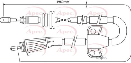 Apec CAB1512 Cable Pull, parking brake - 1