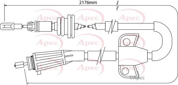 Apec CAB1513 Cable Pull, parking brake - 1