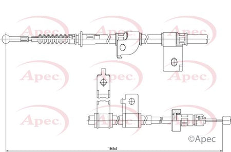 Apec CAB1515 Cable Pull, parking brake - 1