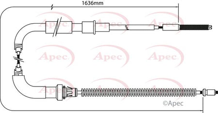 Apec CAB1516 Cable Pull, parking brake - 1