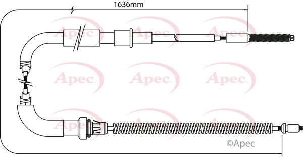 Apec CAB1516 Cable Pull, parking brake - 1