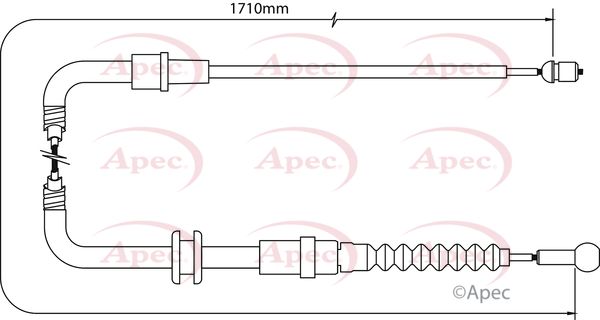 Apec CAB1517 Cable Pull, parking brake - 1