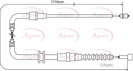 Apec CAB1517 Cable Pull, parking brake - 1