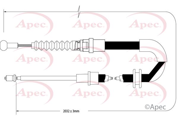 Apec CAB1518 Cable Pull, parking brake - 1