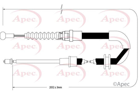 Apec CAB1518 Cable Pull, parking brake - 1